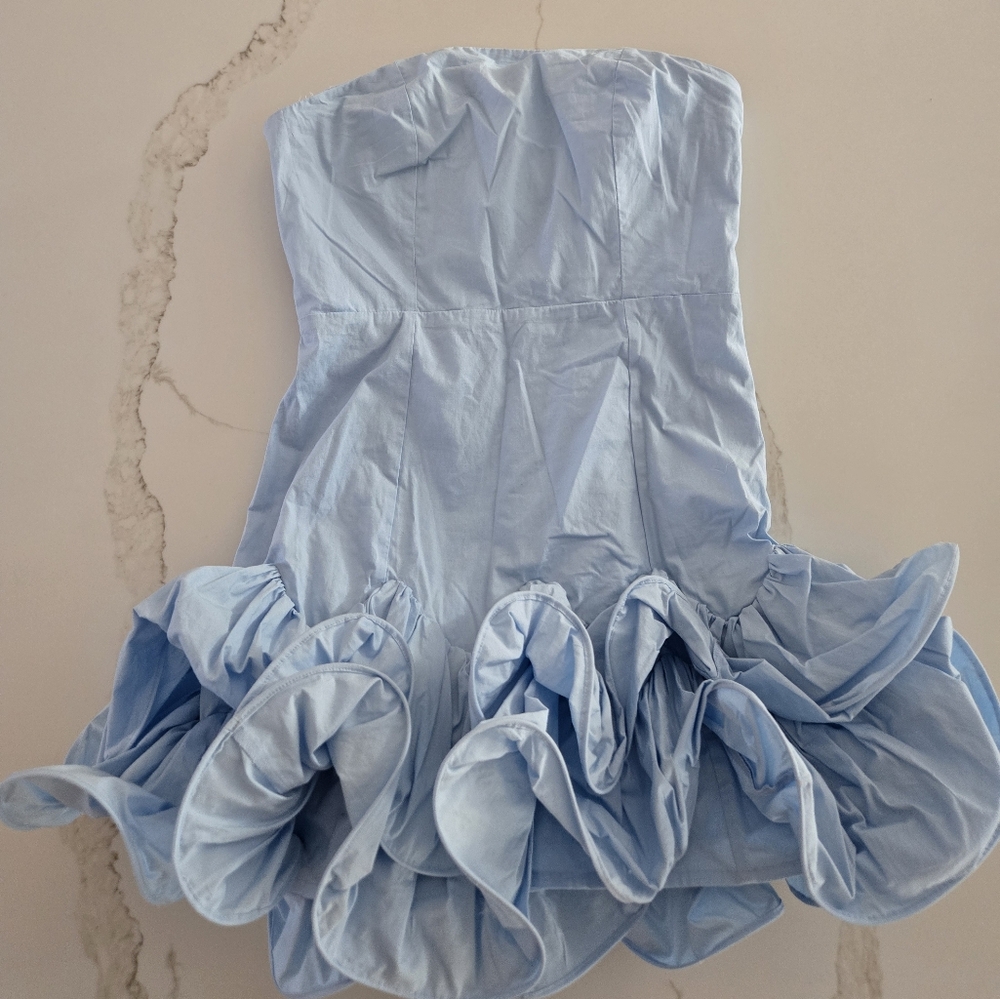 NWT Maeve Strapless Ruffle Mini Dress - Picture 5 of 8